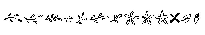 Above The Sky Extras Font UPPERCASE