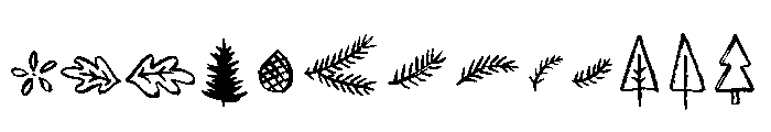Above The Sky Extras Font UPPERCASE