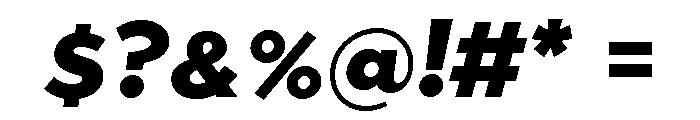 Abrade Black Italic Font OTHER CHARS