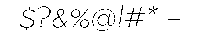 Abrade Extra Light Italic Font OTHER CHARS