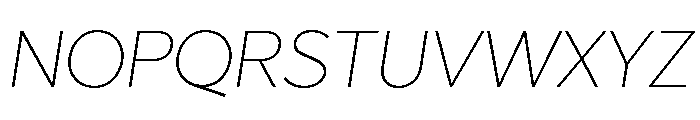 Abrade Extra Light Italic Font UPPERCASE