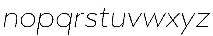 Abrade Extra Light Italic Font LOWERCASE