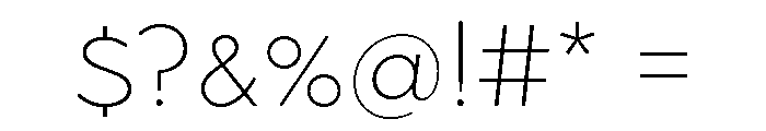 Abrade Extra Light Font OTHER CHARS