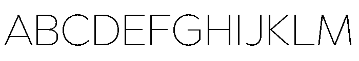 Abrade Extra Light Font UPPERCASE