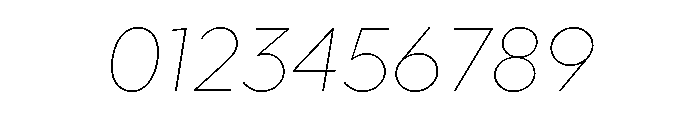 Abrade Extra Thin Italic Font OTHER CHARS