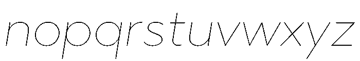 Abrade Extra Thin Italic Font LOWERCASE