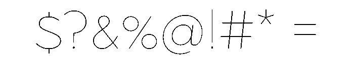 Abrade Extra Thin Font OTHER CHARS