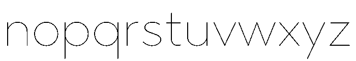 Abrade Extra Thin Font LOWERCASE