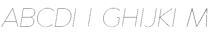 Abrade Hairline Italic Font UPPERCASE