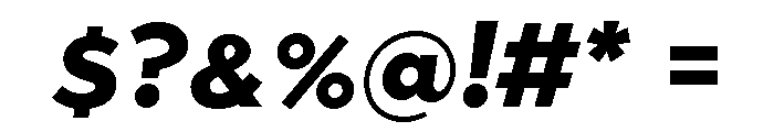 Abrade Heavy Italic Font OTHER CHARS