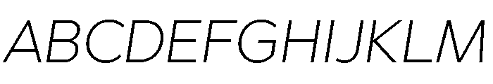 Abrade Light Italic Font UPPERCASE