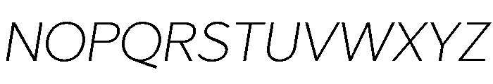 Abrade Light Italic Font UPPERCASE