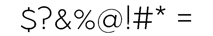 Abrade Light Font OTHER CHARS