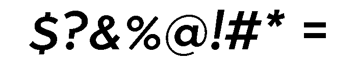 Abrade Medium Italic Font OTHER CHARS