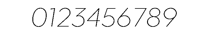 Abrade Thin Italic Font OTHER CHARS