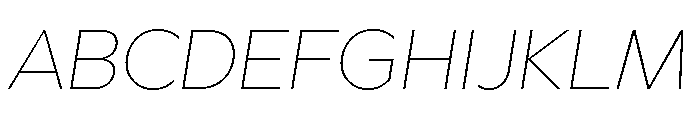 Abrade Thin Italic Font UPPERCASE