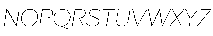 Abrade Thin Italic Font UPPERCASE