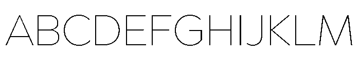 Abrade Thin Font UPPERCASE