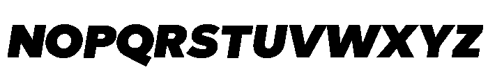 Abrade Ultra Black Italic Font UPPERCASE