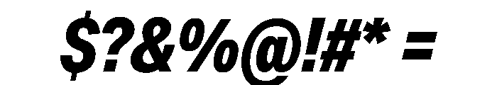 Acumin Condensed Extra Bold Italic Font OTHER CHARS