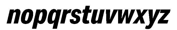 Acumin Condensed Extra Bold Italic Font LOWERCASE