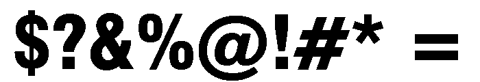 Acumin Condensed Extra Bold Font OTHER CHARS