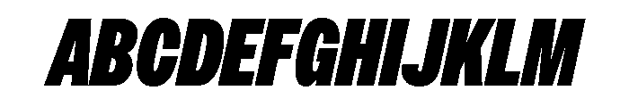 Acumin Condensed Heavy Italic Font UPPERCASE