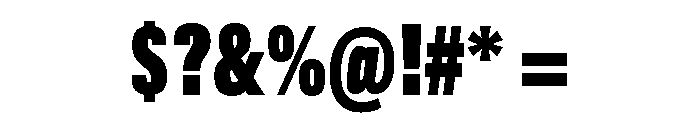 Acumin Condensed Heavy Font OTHER CHARS