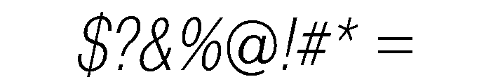 Acumin Condensed Light Italic Font OTHER CHARS