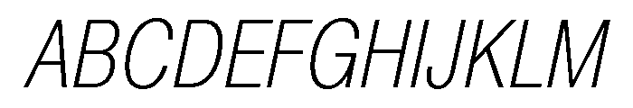 Acumin Condensed Light Italic Font UPPERCASE