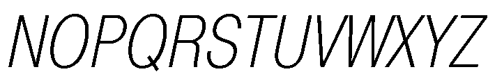 Acumin Condensed Light Italic Font UPPERCASE