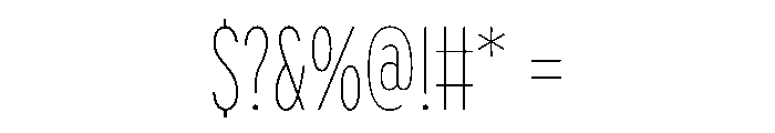 Acumin Extra Condensed Extra Light Font OTHER CHARS