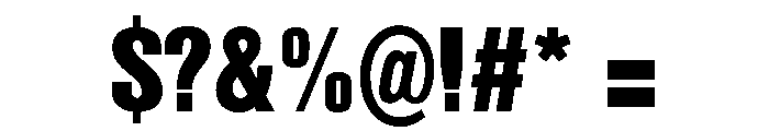 Acumin Extra Condensed Heavy Font OTHER CHARS