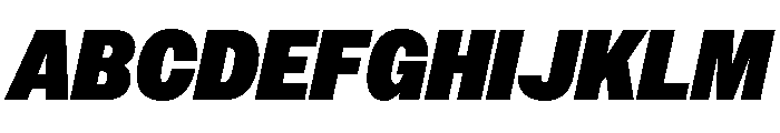 Acumin Semi Condensed Heavy Italic Font UPPERCASE