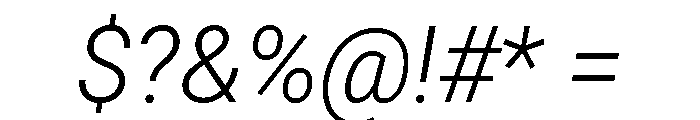 Acumin Semi Condensed Light Italic Font OTHER CHARS