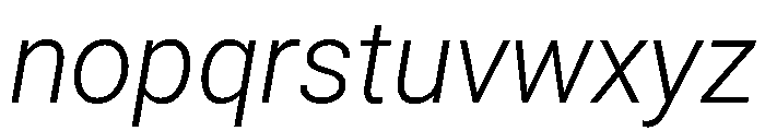 Acumin Semi Condensed Light Italic Font LOWERCASE
