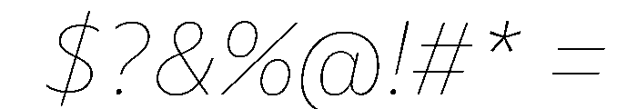 Acumin Semi Condensed Thin Italic Font OTHER CHARS