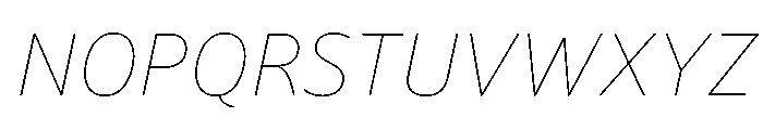 Acumin Semi Condensed Thin Italic Font UPPERCASE