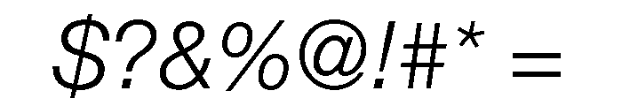 Acumin Wide Light Italic Font OTHER CHARS