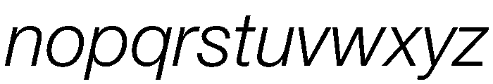 Acumin Wide Light Italic Font LOWERCASE