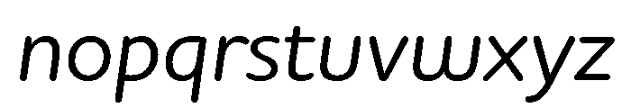 Acumin Wide Medium Italic Font LOWERCASE