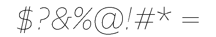Acumin Wide Thin Italic Font OTHER CHARS