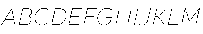 Acumin Wide Thin Italic Font UPPERCASE