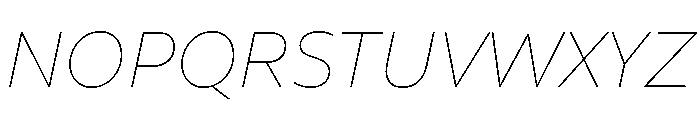 Acumin Wide Thin Italic Font UPPERCASE