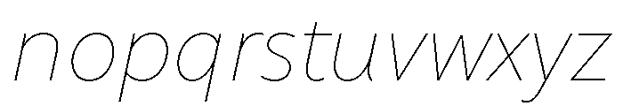 Acumin Wide Thin Italic Font LOWERCASE