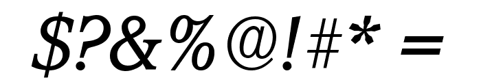 AccoladeSerial-Italic Font OTHER CHARS