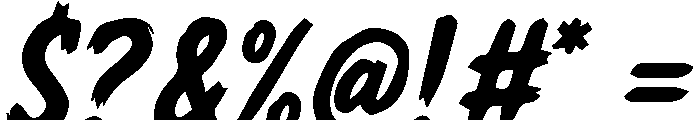 Academic Brush Font OTHER CHARS