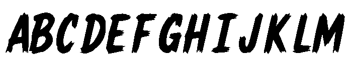Academic Brush Font UPPERCASE