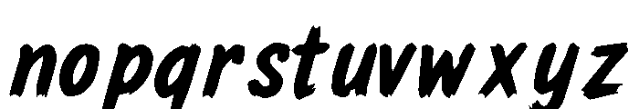 Academic Brush Font LOWERCASE