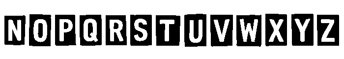 Acknowledgement Font UPPERCASE